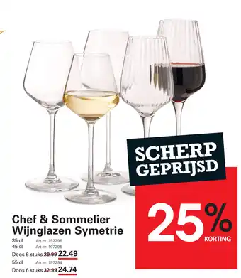 Sligro Chef & Sommelier Wijnglazen Symetrie aanbieding