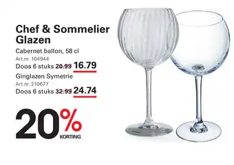 Sligro Chef & Sommelier Glazen aanbieding