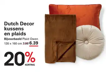 Sligro Dutch Decor kussens en plaids aanbieding