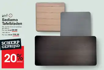 Sligro Sediamo Tafelbladen aanbieding