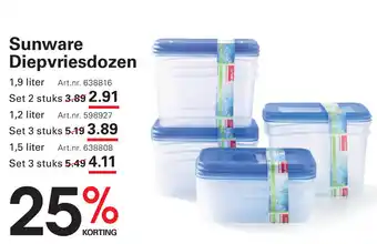 Sligro Sunware Diepvriesdozen aanbieding