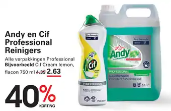 Sligro Andy en Cif Professional Reinigers aanbieding