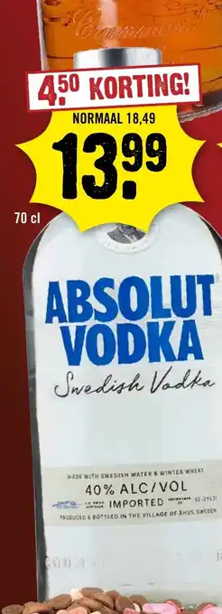 Dirck 3 Absolute vodka aanbieding