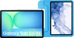 Coolblue Samsung Galaxy Tab S10 FE 10,9 inch 128GB Wifi Grijs + Just in Case Kids Cover Blauw aanbieding