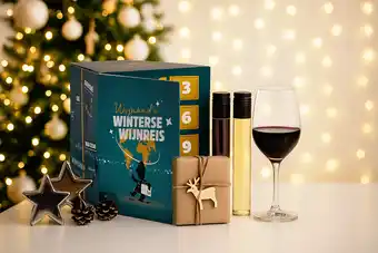 Wijnvoordeel Adventskalender 'Winterse Wijnreis' aanbieding