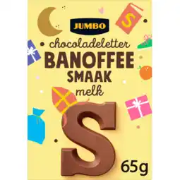 Jumbo Jumbo Chocoladeletter Banoffee Smaak Melk S 65 g aanbieding