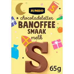 Jumbo Jumbo Chocoladeletter Banoffee Smaak Melk S 65 g aanbieding