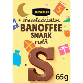 Jumbo Jumbo Chocoladeletter Banoffee Smaak Melk S 65 g aanbieding