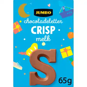 Jumbo Jumbo Chocoladeletter Crisp Melk S 65 g aanbieding