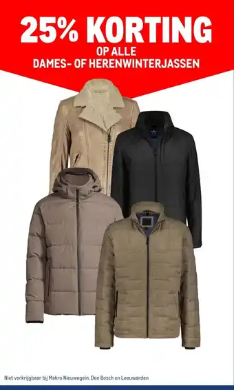 Makro DAMES- OF HERENWINTERJASSEN aanbieding