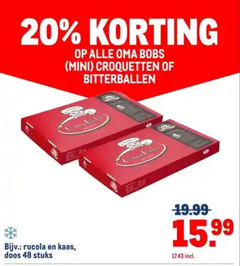 Makro ALLE OMA BOBS (MINI) CROQUETTEN OF BITTERBALLEN aanbieding