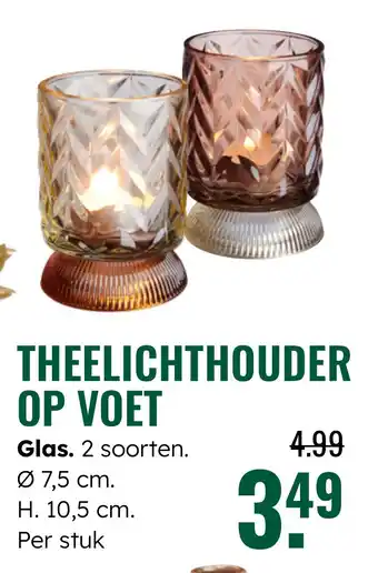 GroenRijk Theelichthouder op voet aanbieding