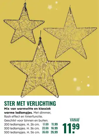 GroenRijk Ster met verlichting aanbieding