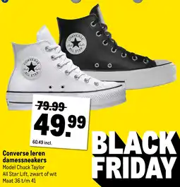 Makro Converse leren damessneakers aanbieding