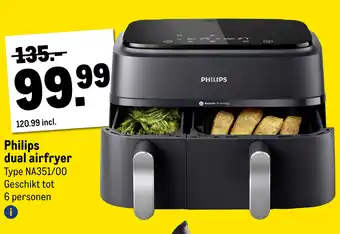 Makro Philips dual airfryer aanbieding