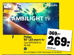 Makro Philips 50 led smart-tv aanbieding