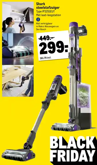 Makro Shark steelstofzuiger aanbieding