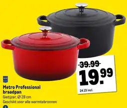 Makro Metro professional braadpan aanbieding