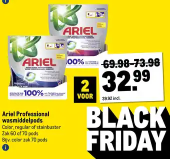 Makro Ariel professional wasmiddelpods aanbieding