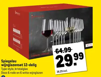 Makro Spiegelau wijnglazenset 12-delig aanbieding