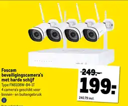 Makro Foscam beveiligingscamera's met harde schijf aanbieding