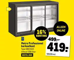 Makro Metro professional barkoelkast aanbieding