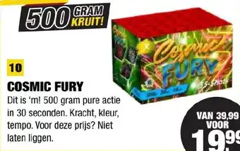 Kevin's Vuurwerkhal Cosmic fury aanbieding