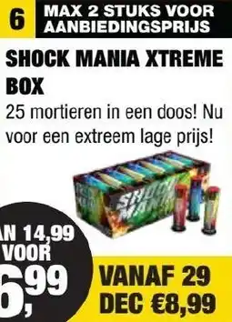 Kevin's Vuurwerkhal Shock mania xtreme box aanbieding