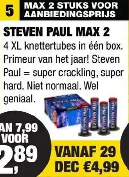 Kevin's Vuurwerkhal Steven paul max 2 aanbieding