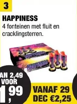 Kevin's Vuurwerkhal Happiness aanbieding