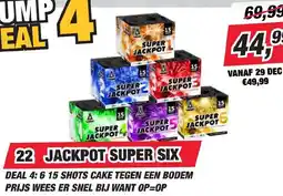 Kevin's Vuurwerkhal Jackpot super six aanbieding