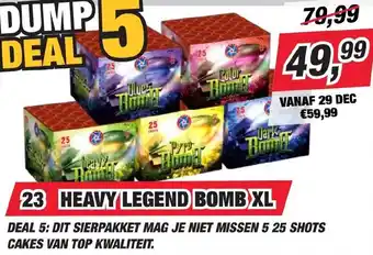 Kevin's Vuurwerkhal Heavy legend bomb xl aanbieding