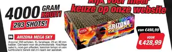 Kevin's Vuurwerkhal Arizona mega sky aanbieding