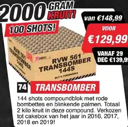 Kevin's Vuurwerkhal Transbomber aanbieding