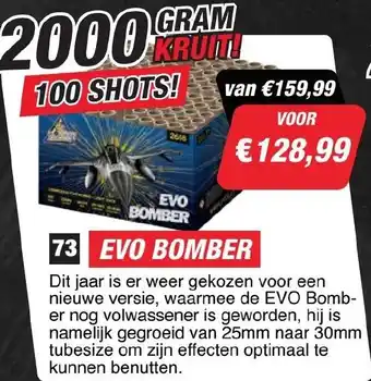 Kevin's Vuurwerkhal Evo bomber aanbieding