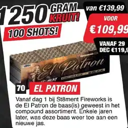 Kevin's Vuurwerkhal El patron aanbieding
