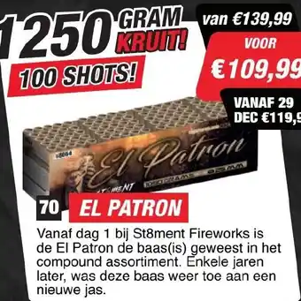 Kevin's Vuurwerkhal El patron aanbieding