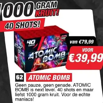 Kevin's Vuurwerkhal Atomic bomb aanbieding