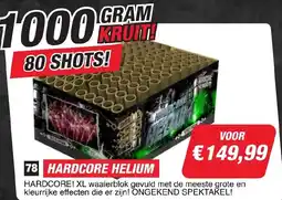Kevin's Vuurwerkhal Hardcore helium aanbieding
