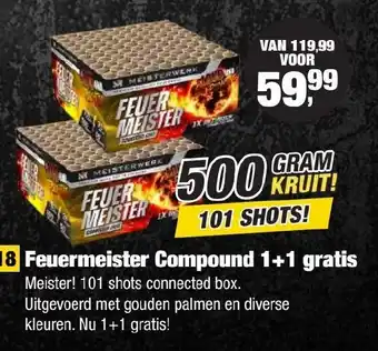 Kevin's Vuurwerkhal Feuermeister compound aanbieding