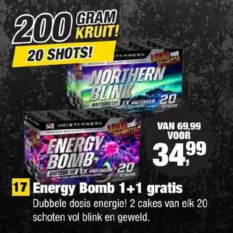 Kevin's Vuurwerkhal Energy bomb aanbieding
