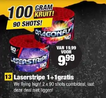 Kevin's Vuurwerkhal Laserstripe aanbieding