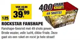 Kevin's Vuurwerkhal Rockstar fanshape aanbieding