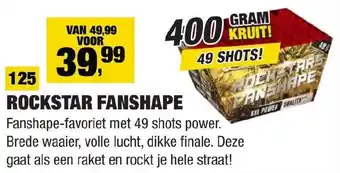 Kevin's Vuurwerkhal Rockstar fanshape aanbieding