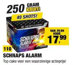 Kevin's Vuurwerkhal Schnapps alarm aanbieding