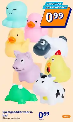Action Speelgoeddier voor in bad aanbieding