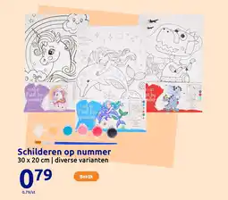 Action Schilderen op nummer aanbieding