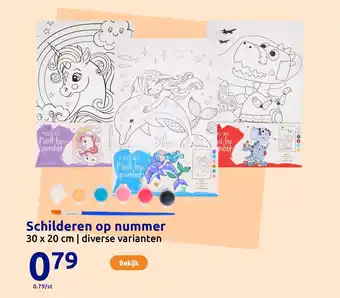 Action Schilderen op nummer aanbieding