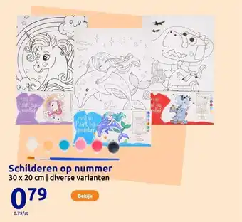 Action Schilderen op nummer aanbieding