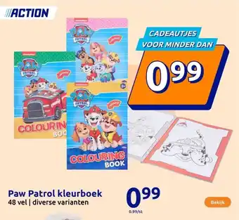 Action Paw Patrol kleurboek aanbieding